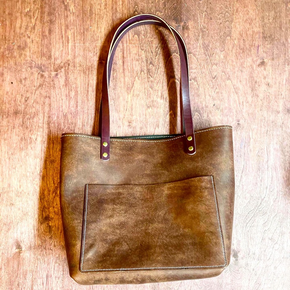 Large leather tote
